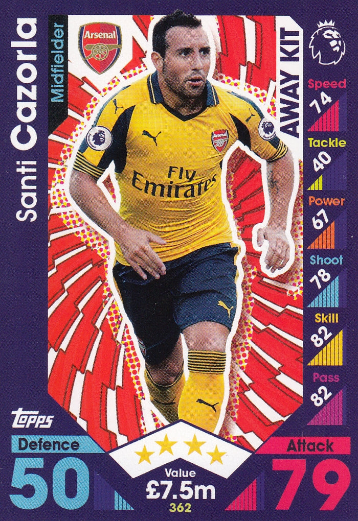 362. SANTI CAZORLA - ARSENAL - AWAY KIT