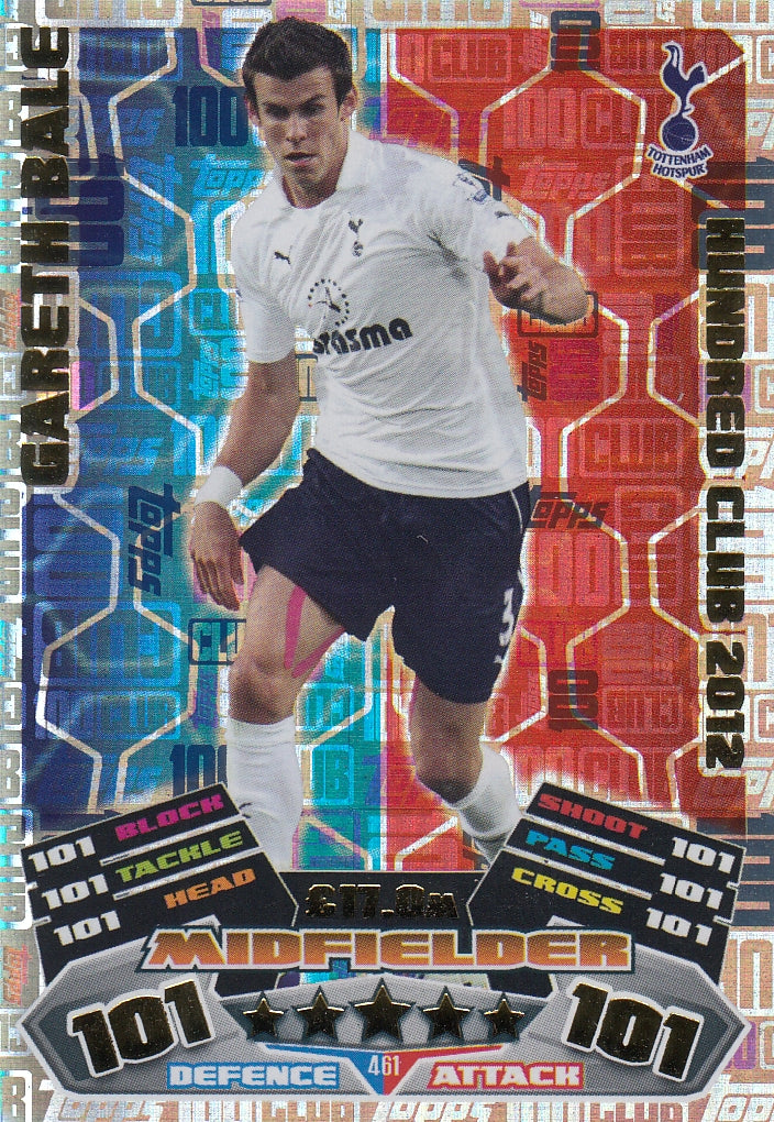 461. GARETH BALE - TOTTENHAM - HUNDRED CLUB 2012