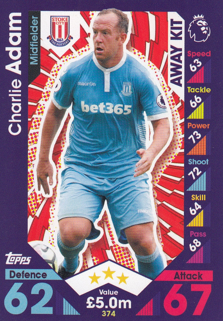 374. CHARLIE ADAM- STOKE CITY - AWAY KIT