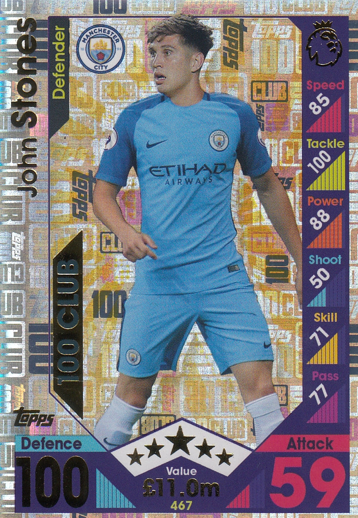 467. JOHN STONES - MANCHESTER CITY - 100 CLUB