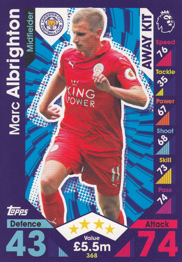 368. MARC ALBRIGHTON - LEICESTER CITY - AWAY KIT