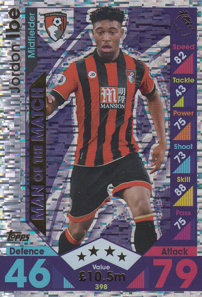 398. JORDAN IBE - AFC BOURNEMOUTH - MAN OF THE MATCH
