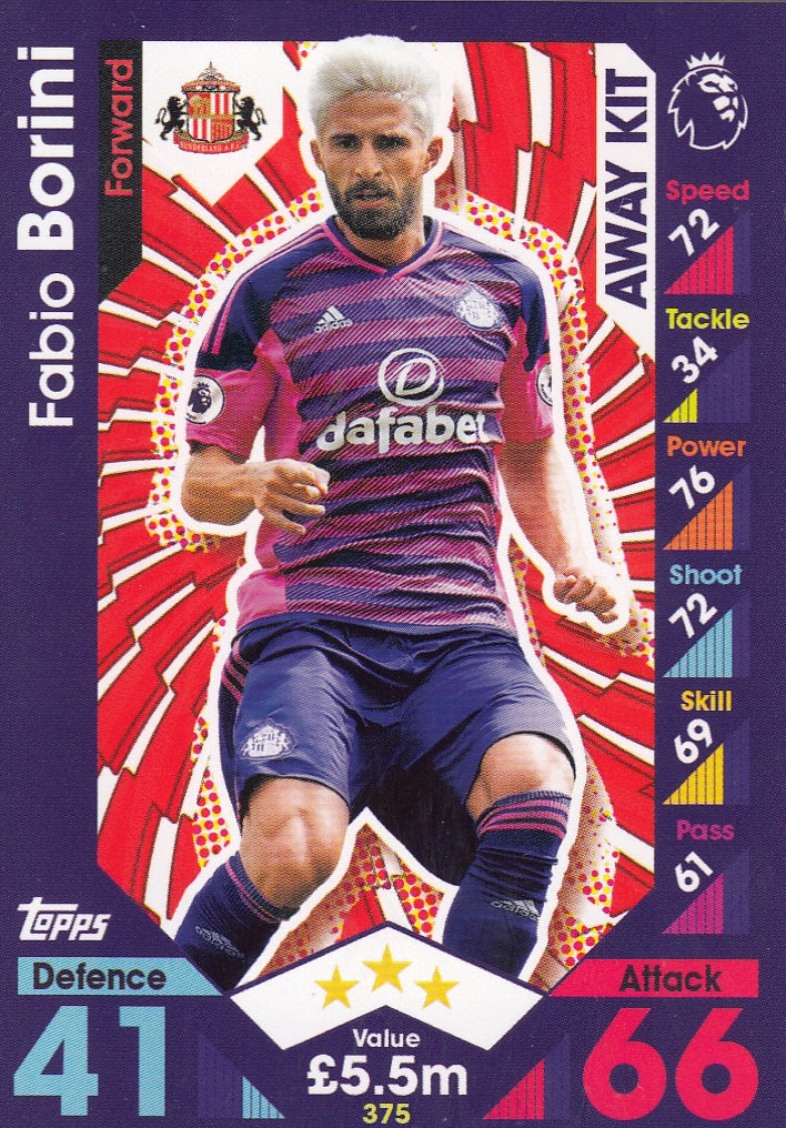 375. FABIO BORINI - SUNDERLAND - AWAY KIT