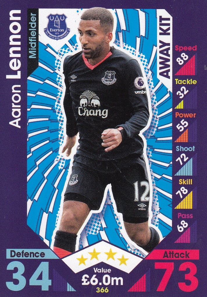 366. AARON LENNON - EVERTON - AWAY KIT