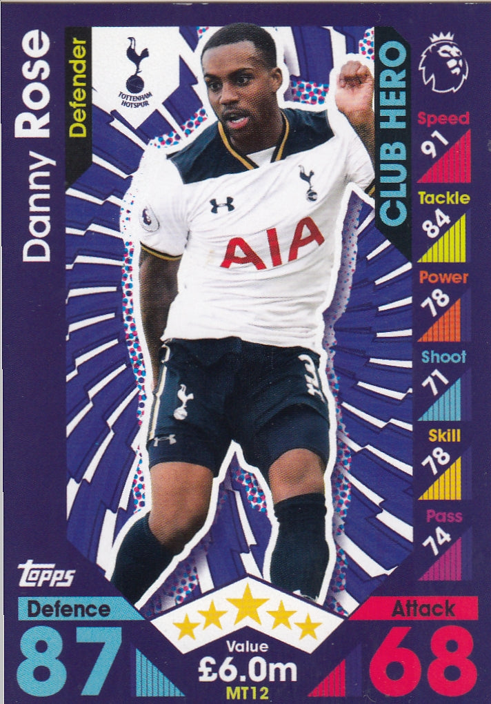 MT 12. DANNY ROSE - TOTTENHAM HOTSPUR - CLUB HERO