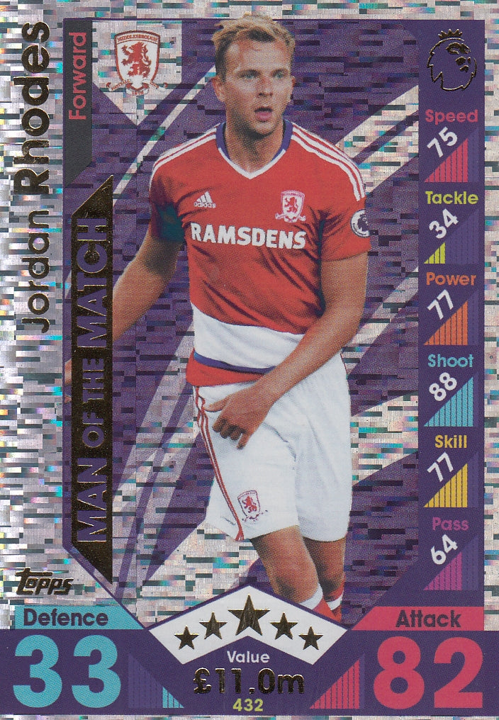 432. JORDAN RHODES - MIDDLESBROUGH - MAN OF THE MATCH