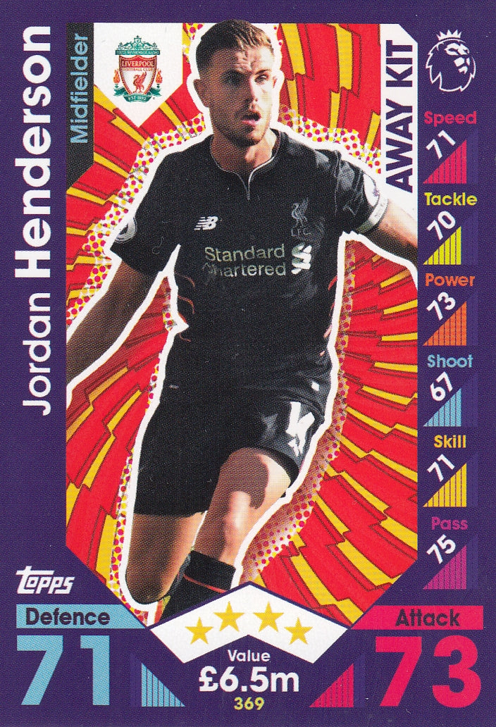 369. JORDAN HENDERSON - LIVERPOOL - AWAY KIT