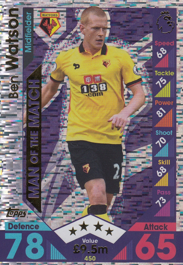 450. BEN WATSON - WATFORD - MAN OF THE MATCH