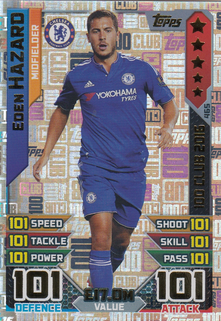 465. EDEN HAZARD - CHELSEA - HUNDRED CLUB 2016