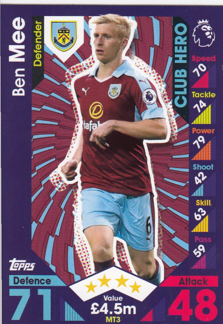 MT 03. BEN MEE - BURNLEY - CLUB HERO