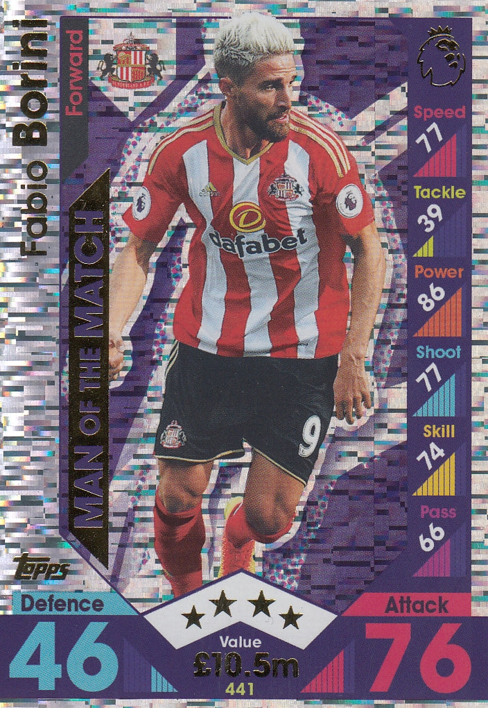 441. FABIO BORINI - SUNDERLAND - MAN OF THE MATCH