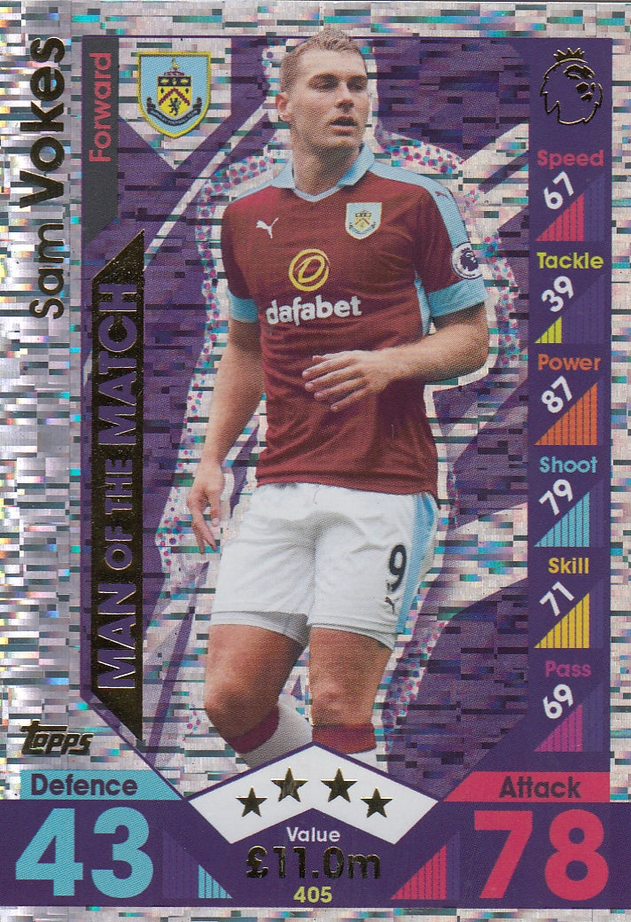 405. SAM VOKES - BURNLEY - MAN OF THE MATCH