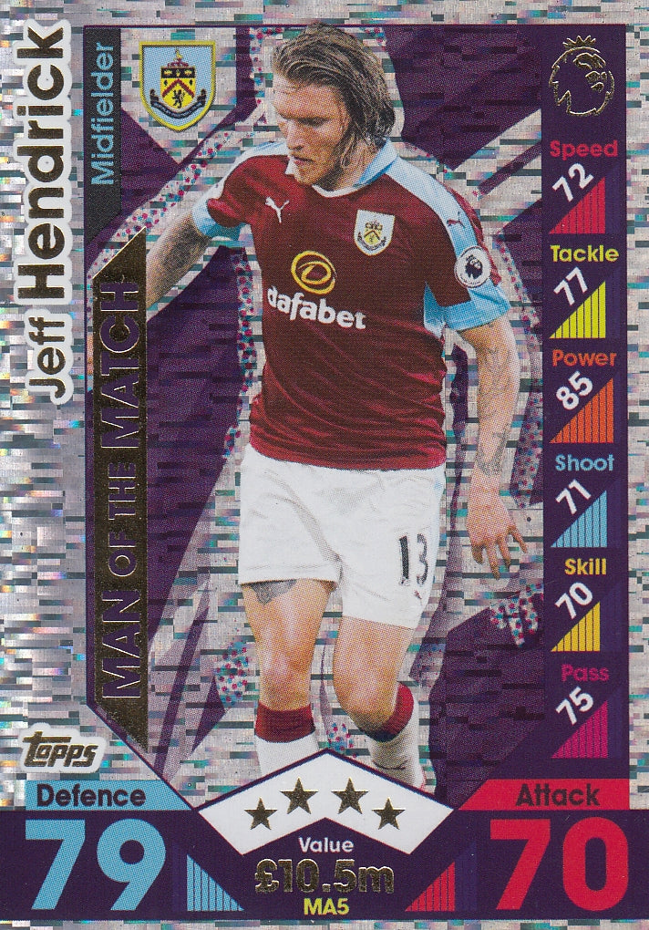 MA-05. JEFF HENDRICK - BURNLEY - MAN OF THE MATCH