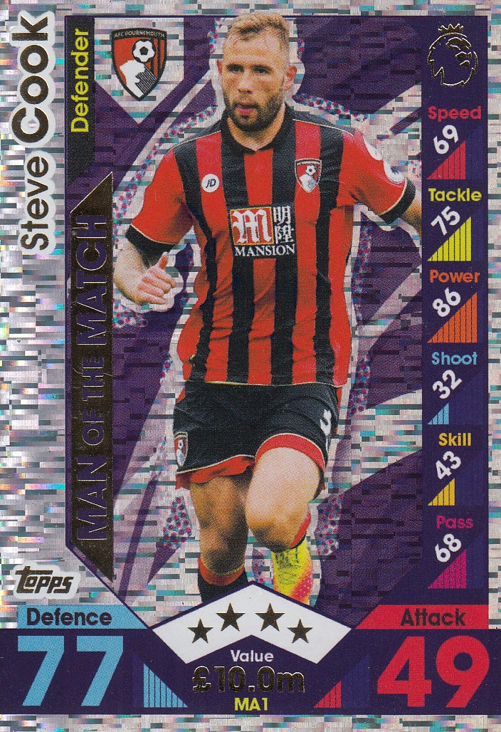 MA-01. STEVE COOK - AFC BOURNEMOUTH - MAN OF THE MATCH