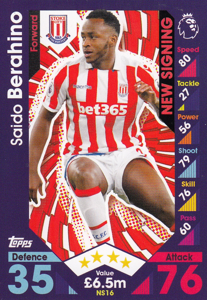 NS-16. SAIDO BERAHINO - STOKE CITY - NEW SIGNING