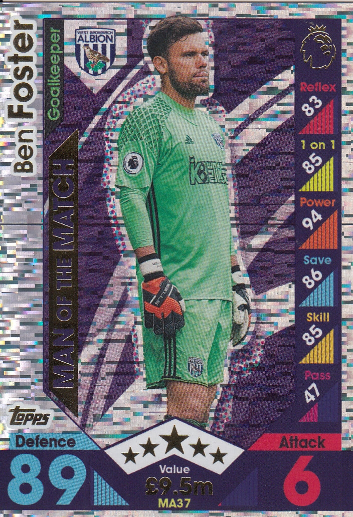 MA-37. BEN FOSTER - WEST BROMWICH ALBION - MAN OF THE MATCH