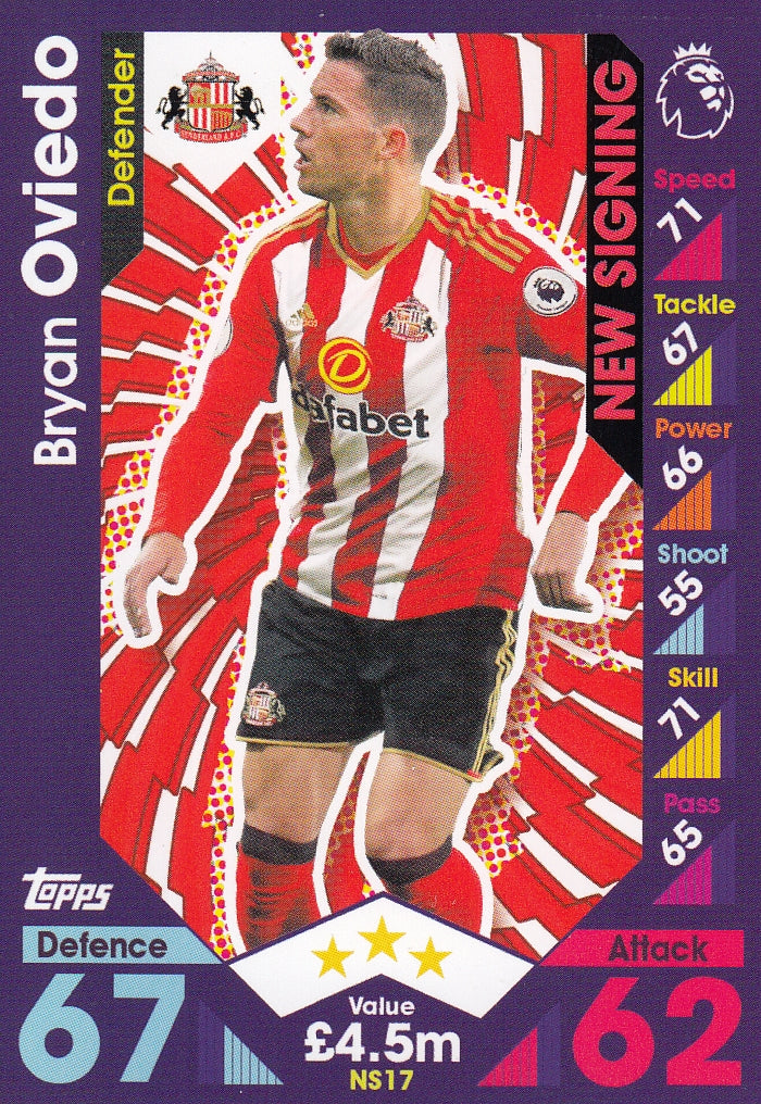NS-17. BRYAN OVIEDO - SUNDERLAND - NEW SIGNING