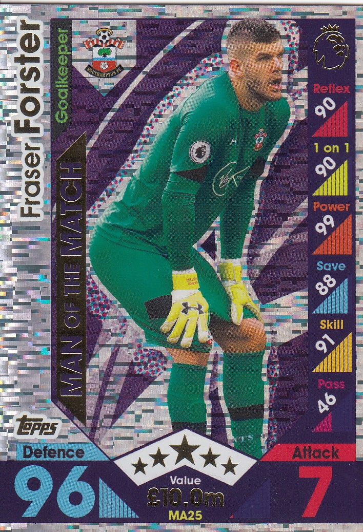 MA-25. FRASER FORSTER - SOUTHAMPTON - MAN OF THE MATCH