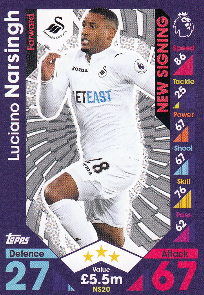 NS-20. LUCIANO NARSINGH - SWANSEA CITY - NEW SIGNING