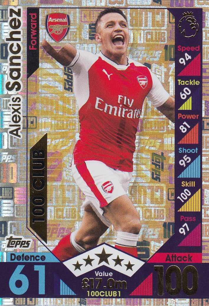 100CLUB1. ALEXIS SANCHEZ - ARSENAL - 100 CLUB