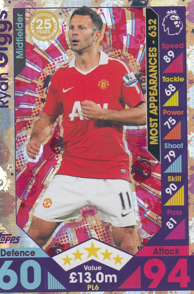 PL-06. RYAN GIGGS - MANCHESTER UNITED - CELEBRATING 25 YEARS