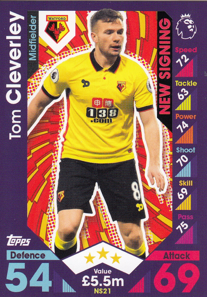 NS-21. TOM CLEVERLY - WATFORD - NEW SIGNING