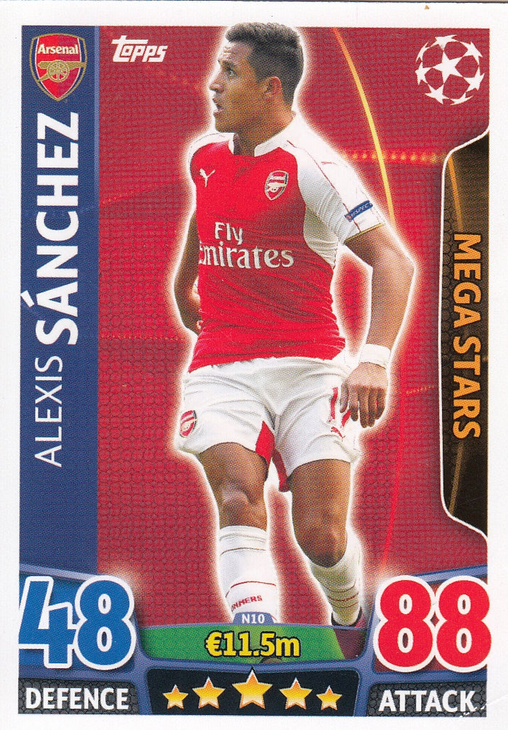 N-10. ALEXIS SANCHEZ - ARSENAL - MEGA STARS