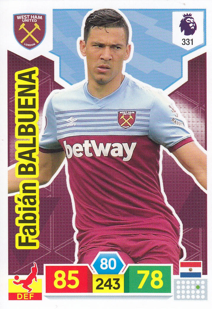 331. FABIAN BALBUENA - WEST HAM