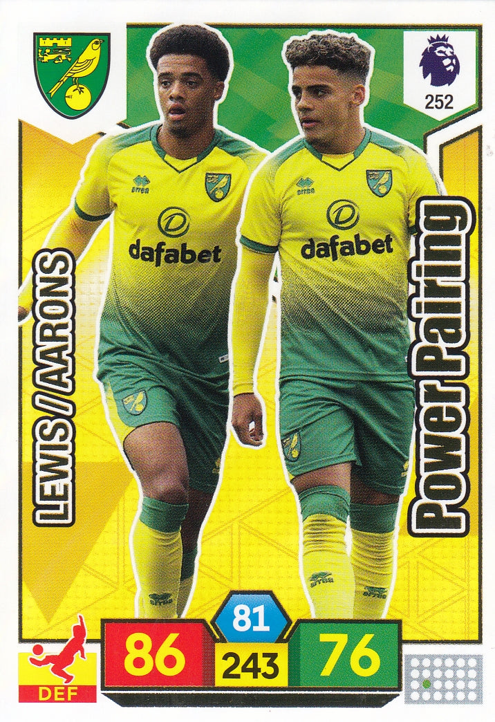252. LEWIS/AARONS - NORWICH CITY - POWER PAIRING