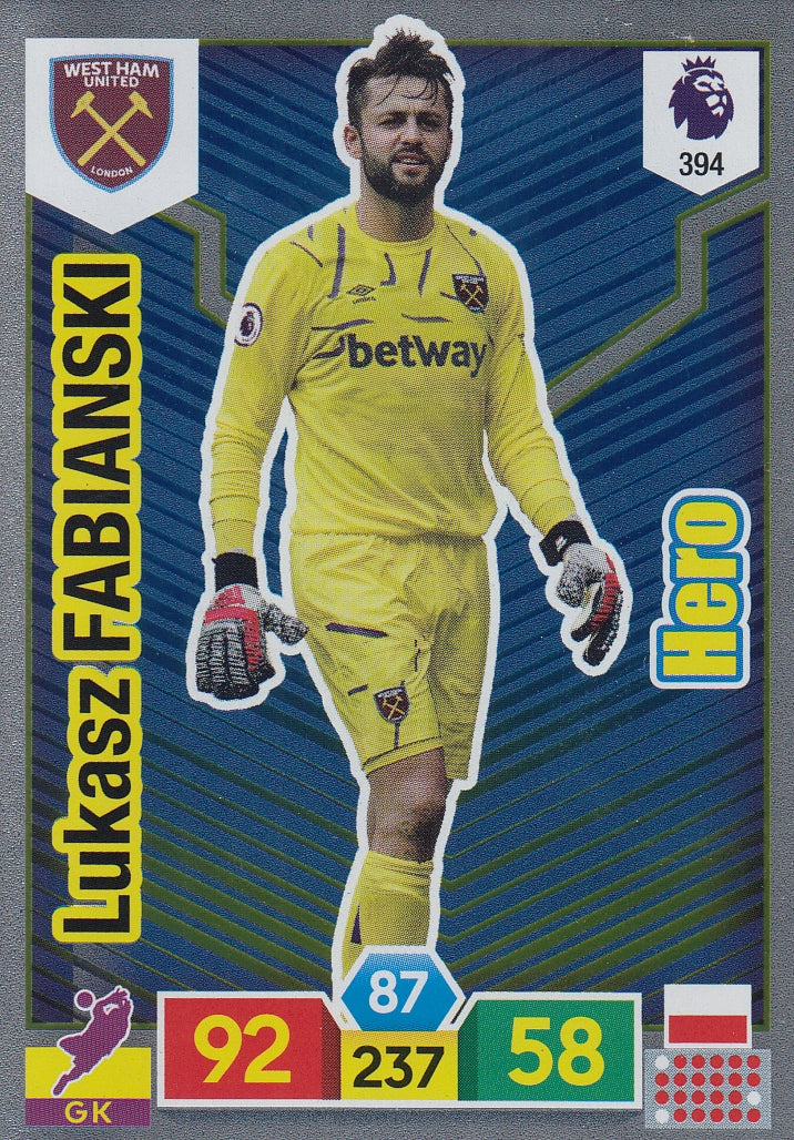 394. LUKASZ FABIANSKI - WEST HAM UNITED - HERO