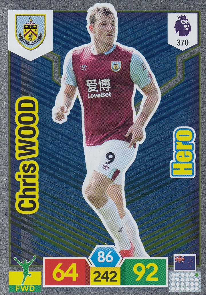 370. CHRIS WOOD - BURNLEY - HERO