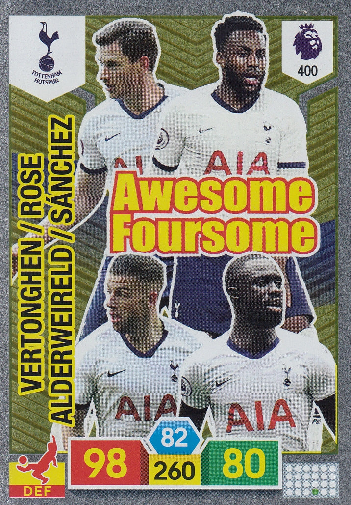 400. VERTONGHEN / ROSE / ALDERWEIRELD / SANCHEZ - TOTTENHAM - AWESOME FOURSOME