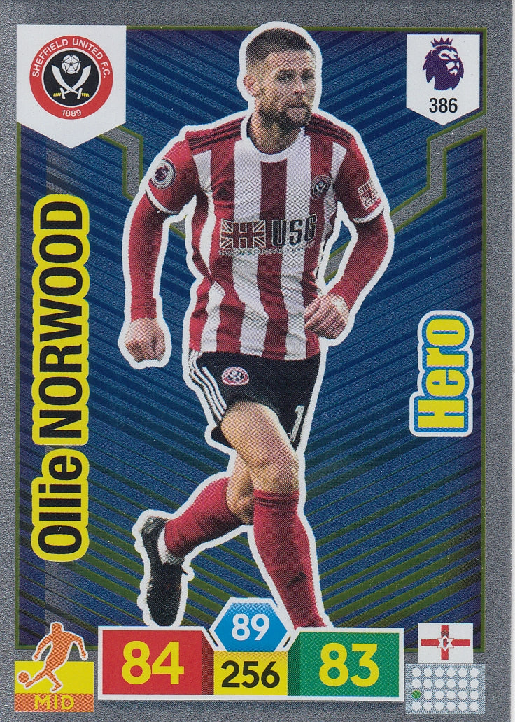 386. OLLIE NORWOOD - SHEFFIELD UNITED - HERO