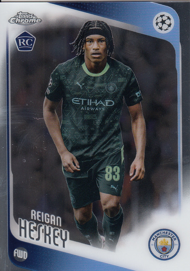 142. REIGAN HESKEY - MANCHESTER CITY - ROOKIE CARD