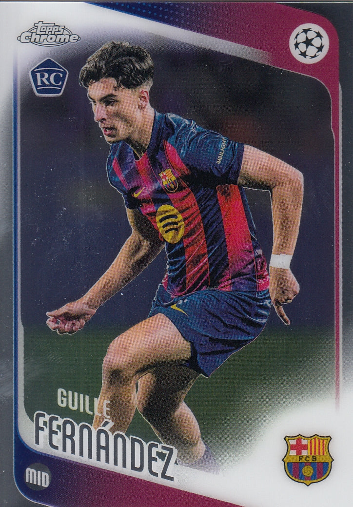 190. GUILLE FERNANDEZ - FC BARCELONA - ROOKIE CARD