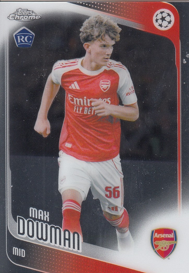 057. MAX DOWMAN - ARSENAL FC - ROOKIE CARD