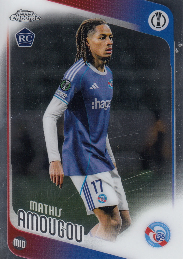 177. MATHIS AMOUGOU - RC STRASBOURG ALSACE - ROOKIE CARD