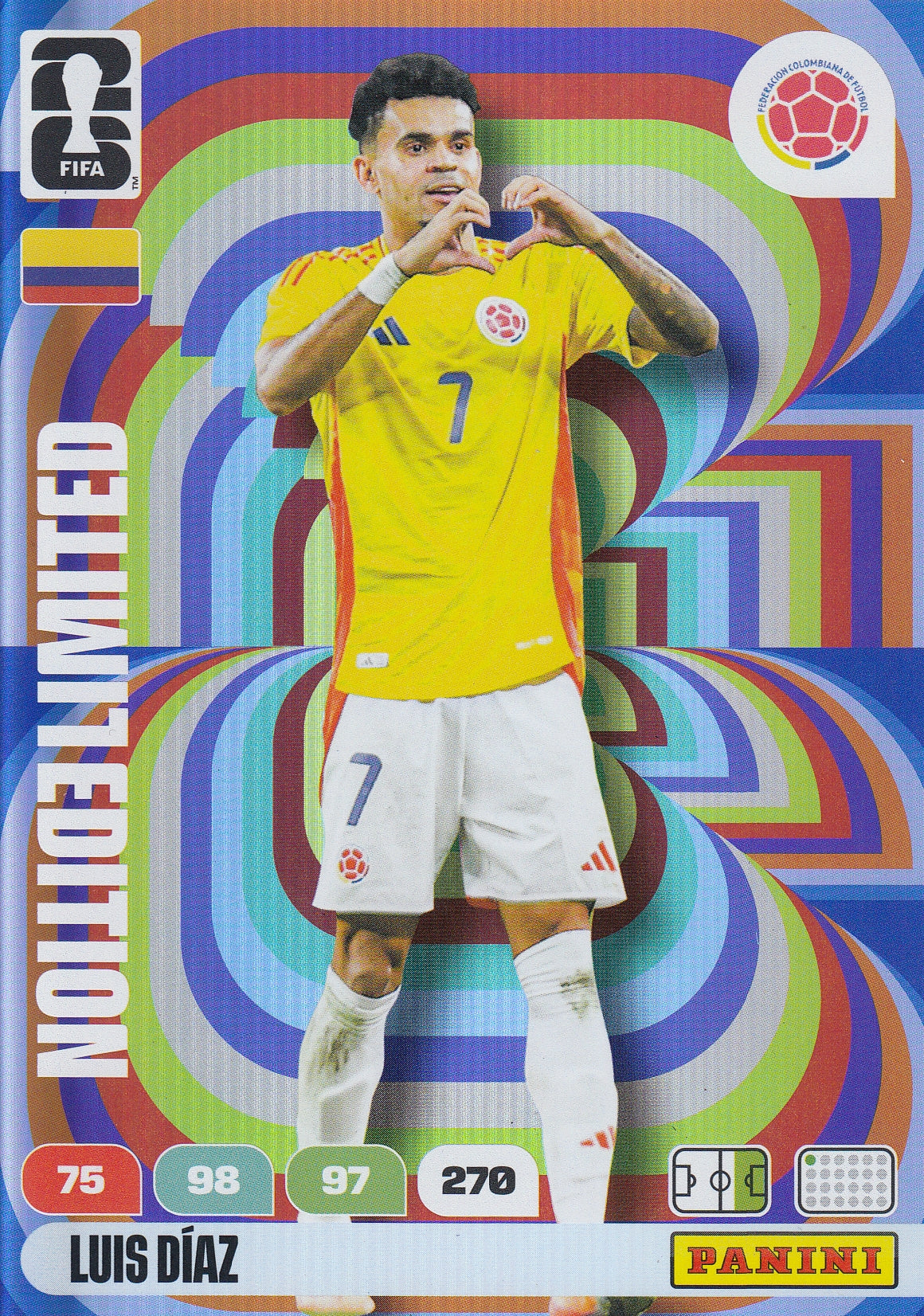 LE - LUIS DIAZ - COLOMBIA - LIMITED EDITION STORFORMATKORT