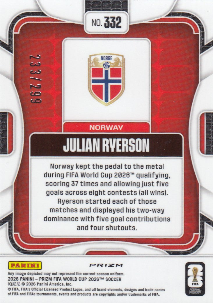 332. JULIAN RYERSON - NORWAY - ORANGE DISCO #299