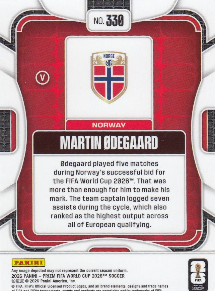 330. MARTIN ØDEGAARD - NORWAY -  IMAGE VARIANT (V) - SHORT PRINT