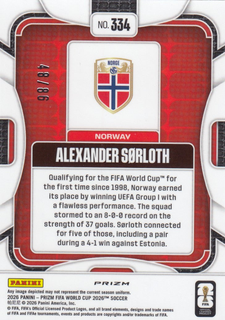 334. ALEXANDER SØRLOTH - NORWAY - CHOICE PRIZM RED #86