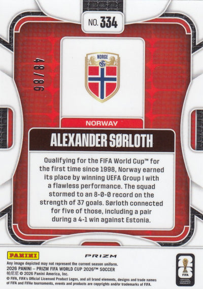 334. ALEXANDER SØRLOTH - NORWAY - CHOICE PRIZM RED #86