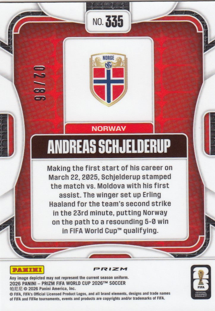 335. ANDREAS SCHJELDERUP - NORWAY - CHOICE PRIZM RED #86