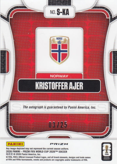 S-KA. KRISTOFFER AJER - NORWAY - SIGNATURES - BLUE PRIZM #25