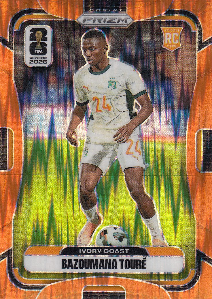 252. BAZOUMANA TOURE - IVORY COAST - ORANGE FLASH PRIZM #315 - RC