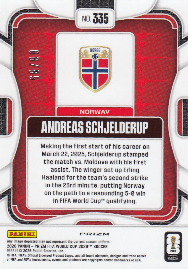 335. ANDREAS SCHJELDERUP - NORWAY - RED CHOICE PRIZM #85