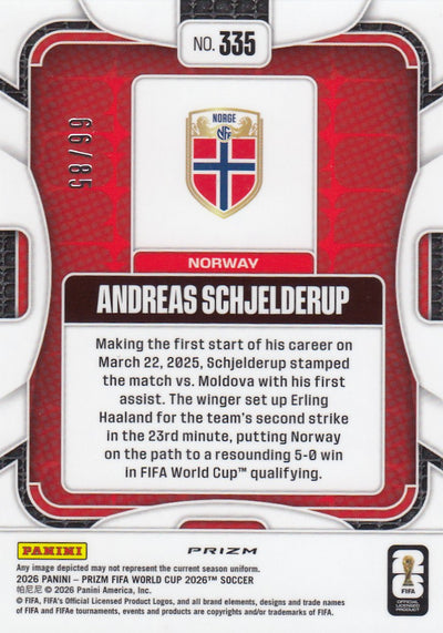 335. ANDREAS SCHJELDERUP - NORWAY - RED CHOICE PRIZM #85