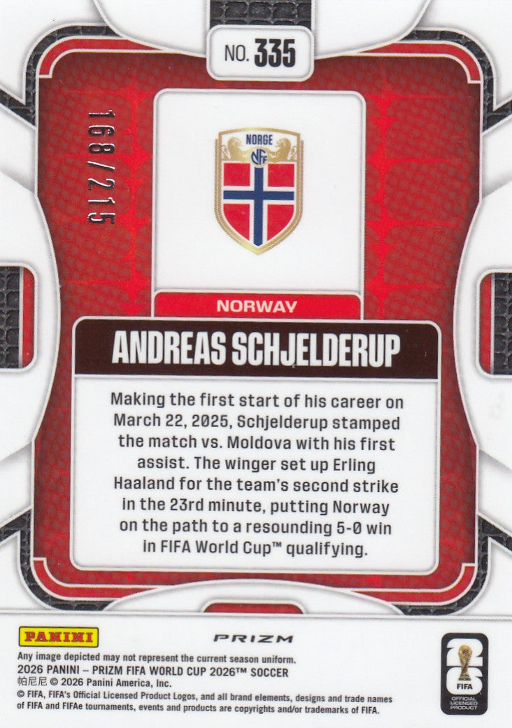 335. ANDREAS SCHJELDERUP - NORWAY - ORANGE PANDORA PRIZM #215