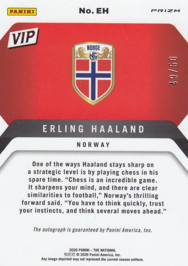 NO.EH. ERLING HAALAND - NORWAY - THE NATIONAL - VIP GOLD #50