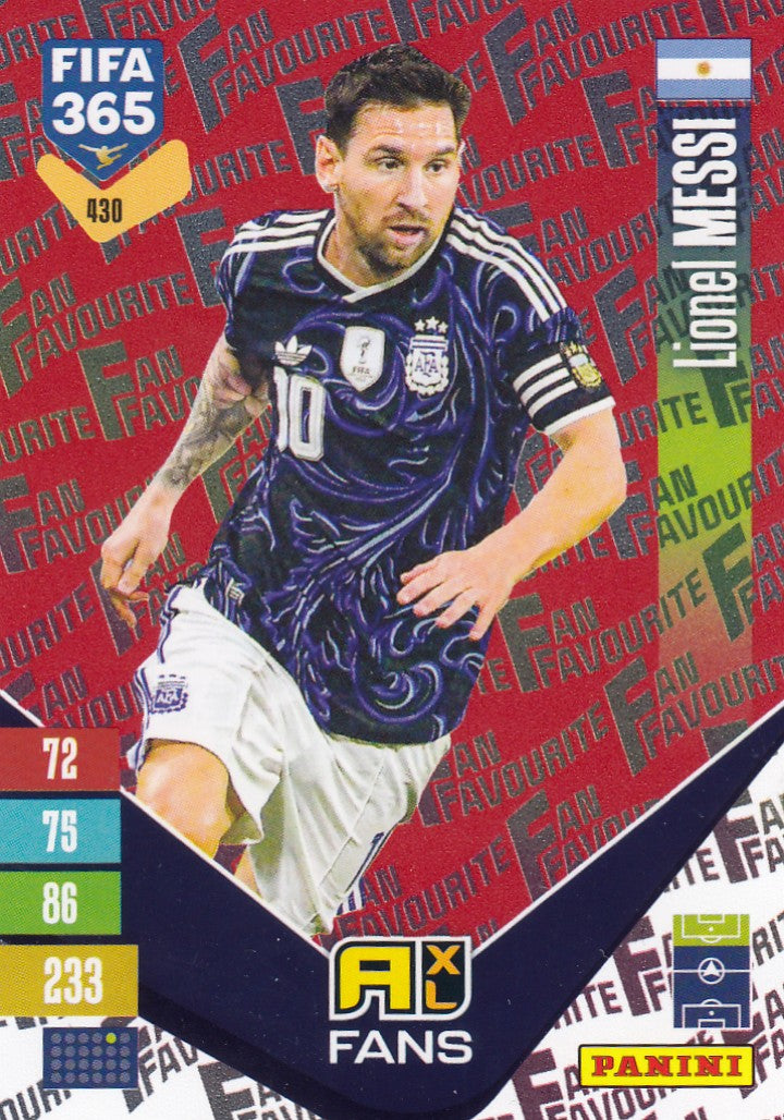 430. LIONEL MESSI - ARGENTINA - FAN`S FAVORITE - RED PARALLEL